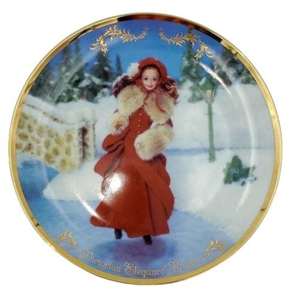 Hallmark Barbie Victorian Elegance Collectible Plate 1997 Christmas Collection